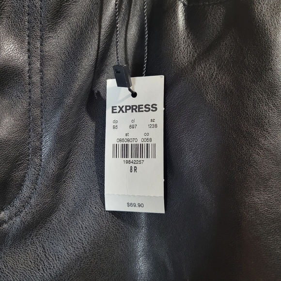 New Express skinny leather jeans, inside super soft, stretchy, size 8R (regular) - Picture 3 of 6